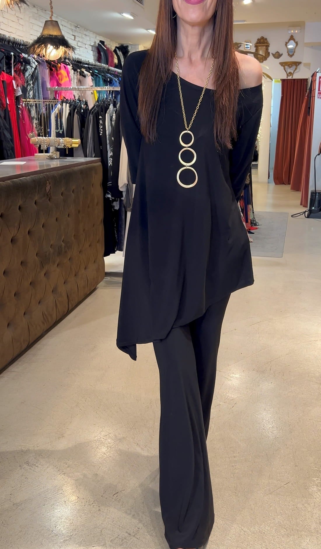 Blusa Asimétrica de punto