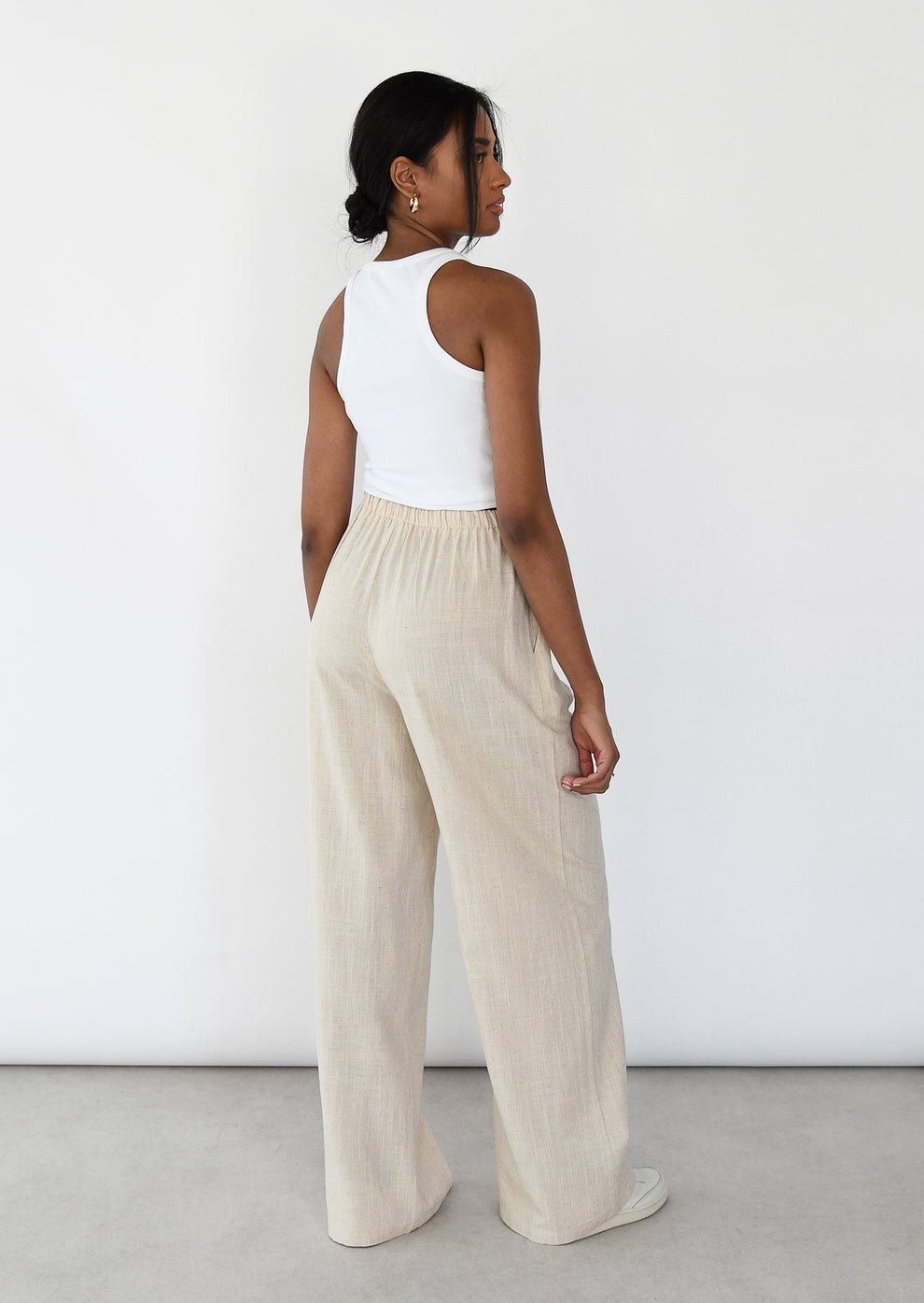 Pantalón de lino primavera-verano
