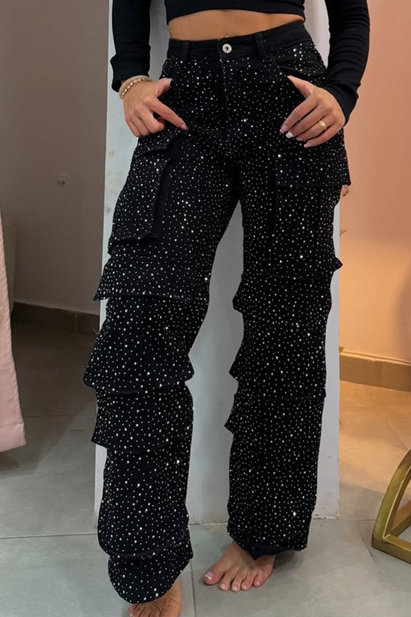 Jeans Con Brillos Trendy
