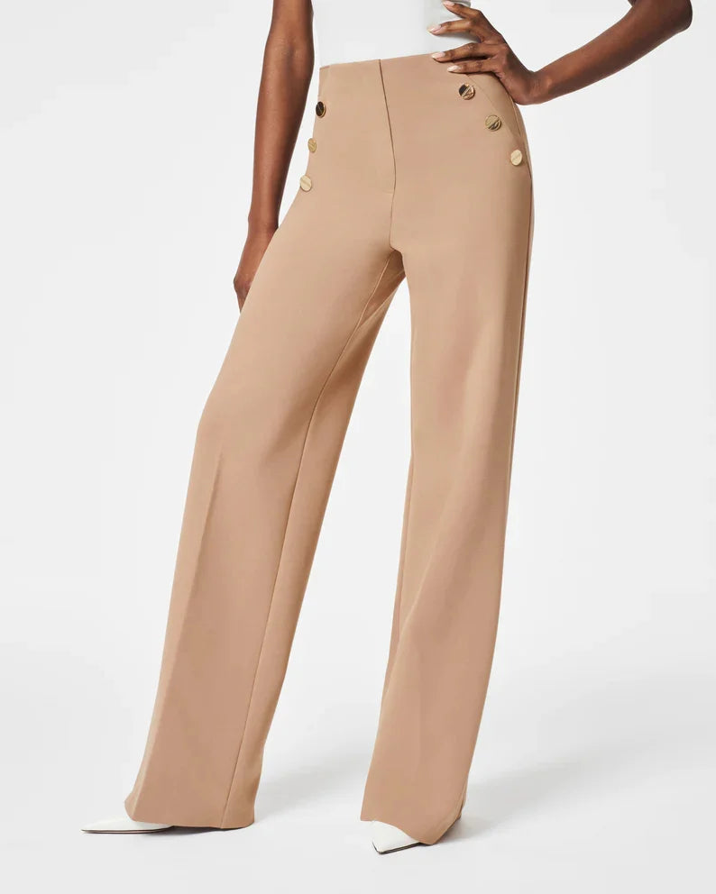 PANTALÓN DE PIERNA ANCHA CON BOTONES