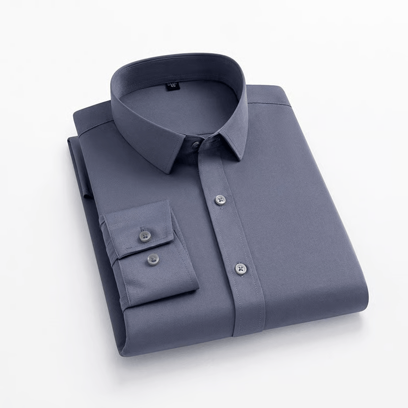 Camisa elástica antiarrugas que no necesita planchado