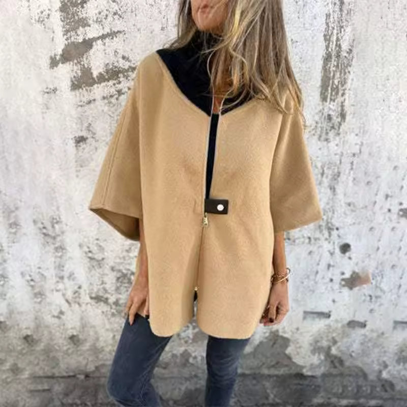 Chaqueta holgada con cuello levantado