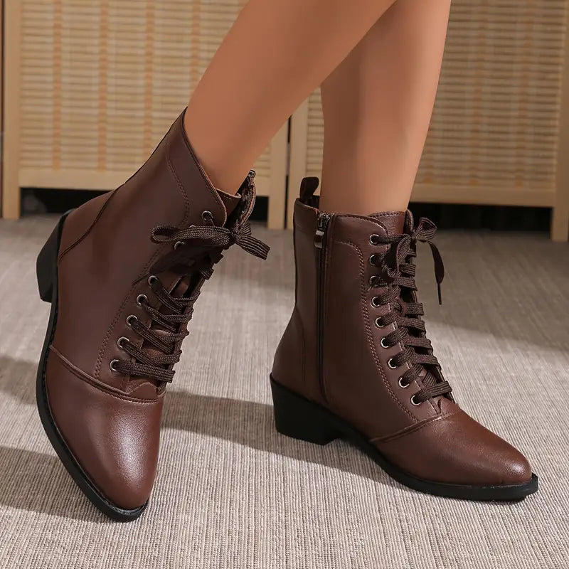 Botas con Cremallera Lateral  Punta Afilada