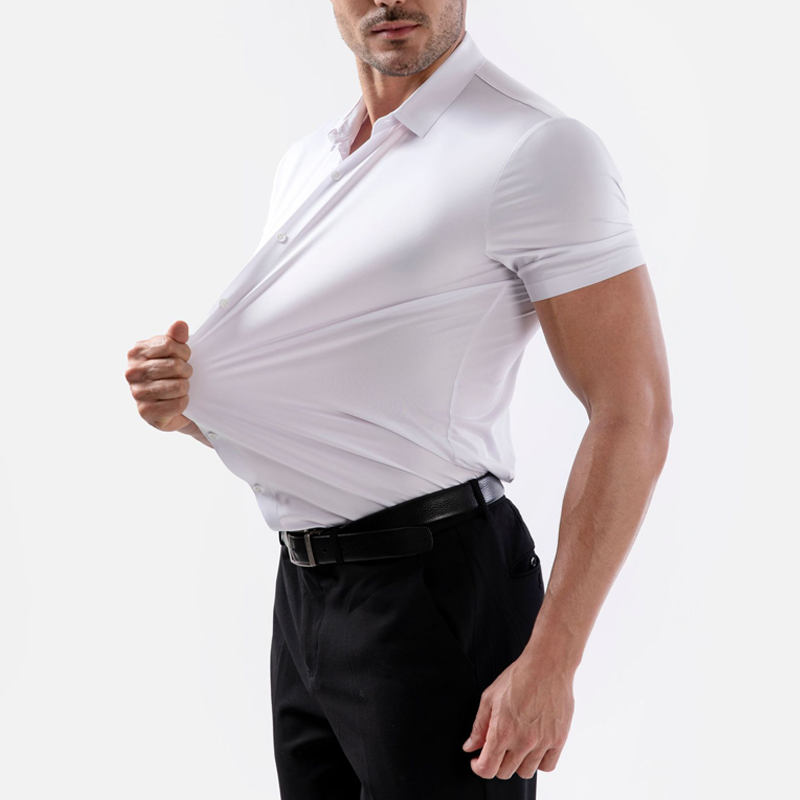 Camisa elástica de manga corta